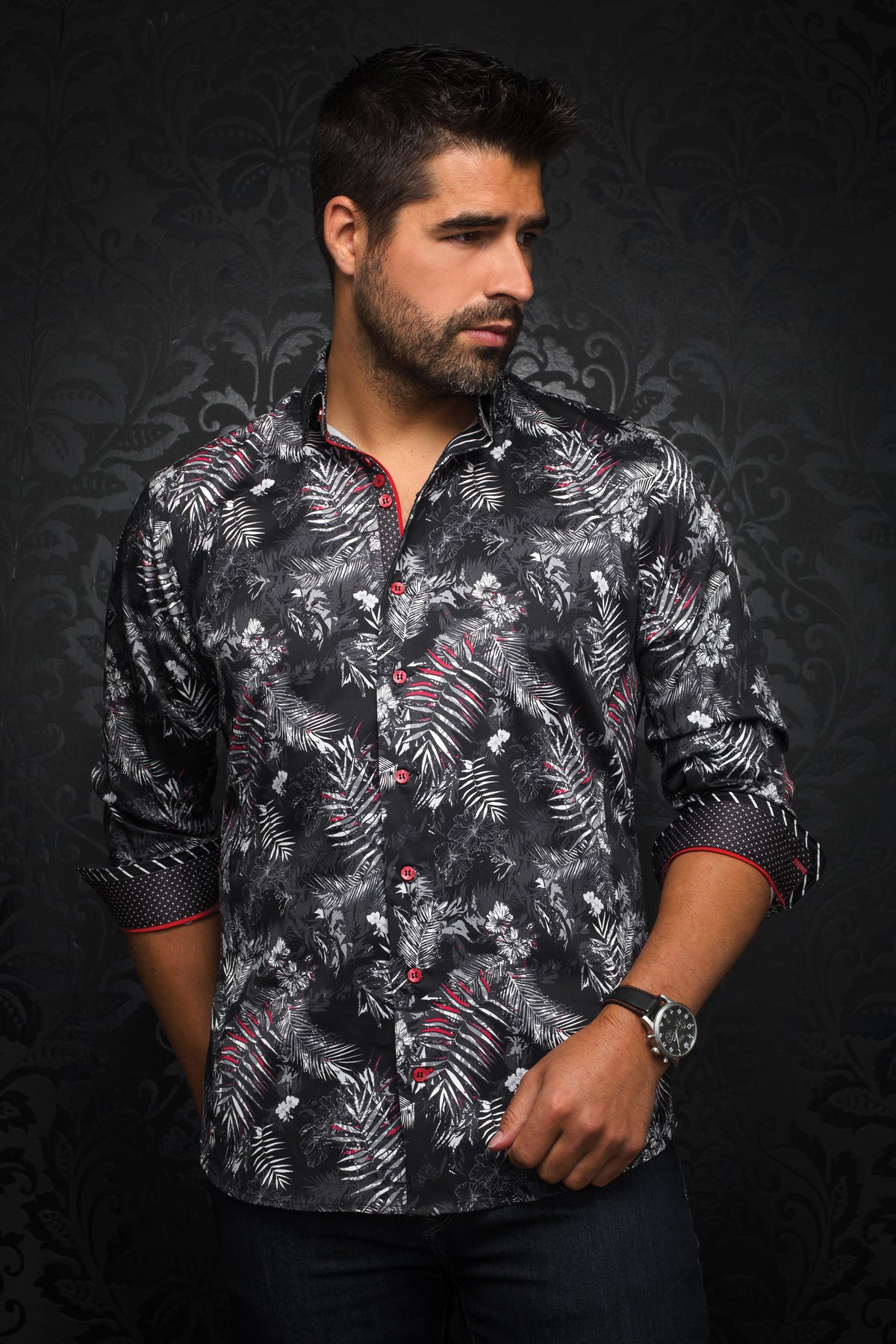 20198-CHEMISE AU NOIR RENAUD (BLACK - 20198) MODÈLE: RENAUD