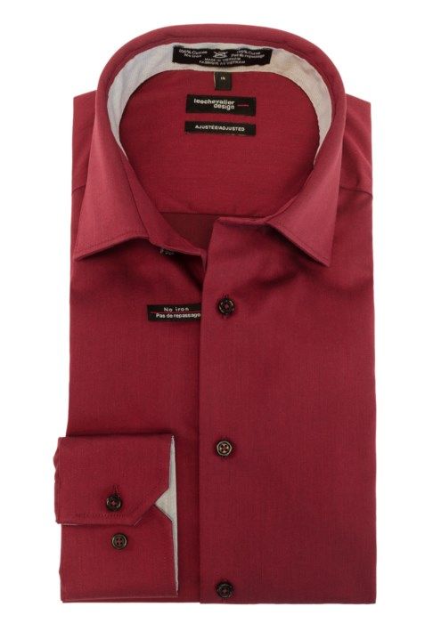 230272-Chemise habillé pour homme LÉO CHEVALIER (48-BOURGOGNE - 230272) MODÈLE: 225161