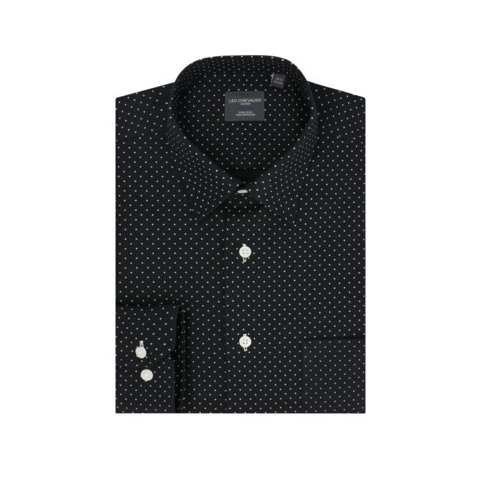 Chemise sport manches longues LEO CHEVALIER (09-NOIR - 230438) MODÈLE: 621167