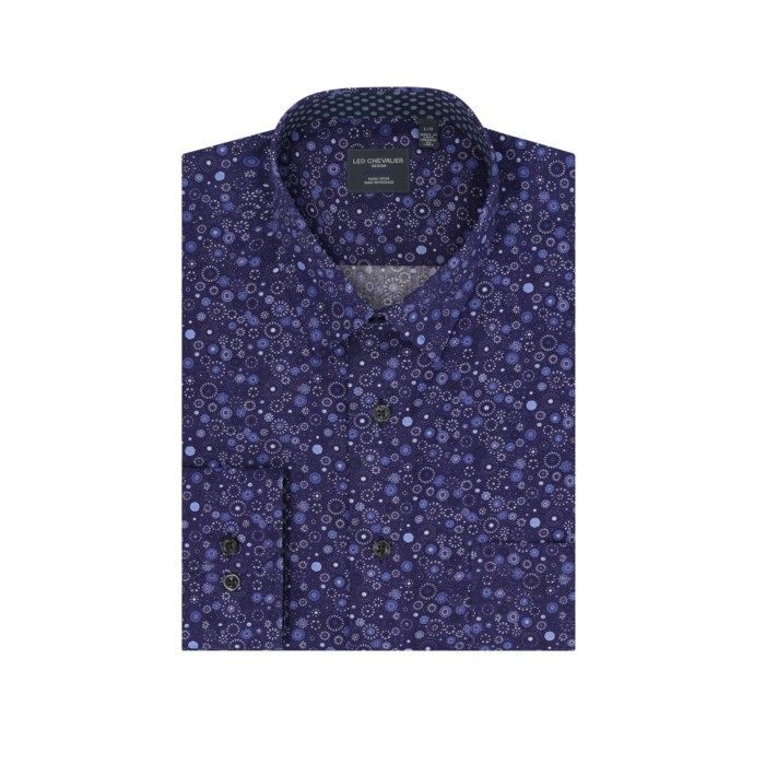 Chemise sport manches longues LEO CHEVALIER (18-BLEU - 230615) MODÈLE: 621455