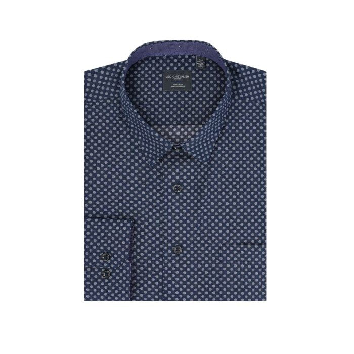 Chemise sport manches longues LEO CHEVALIER (19-MARINE - 230619) MODÈLE: 621454