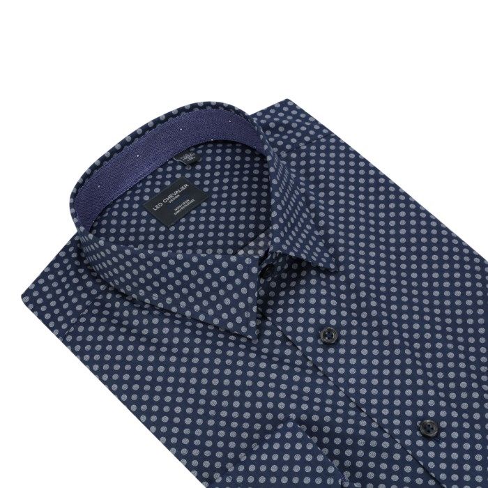 Chemise sport manches longues LEO CHEVALIER (19-MARINE - 230619) MODÈLE: 621454
