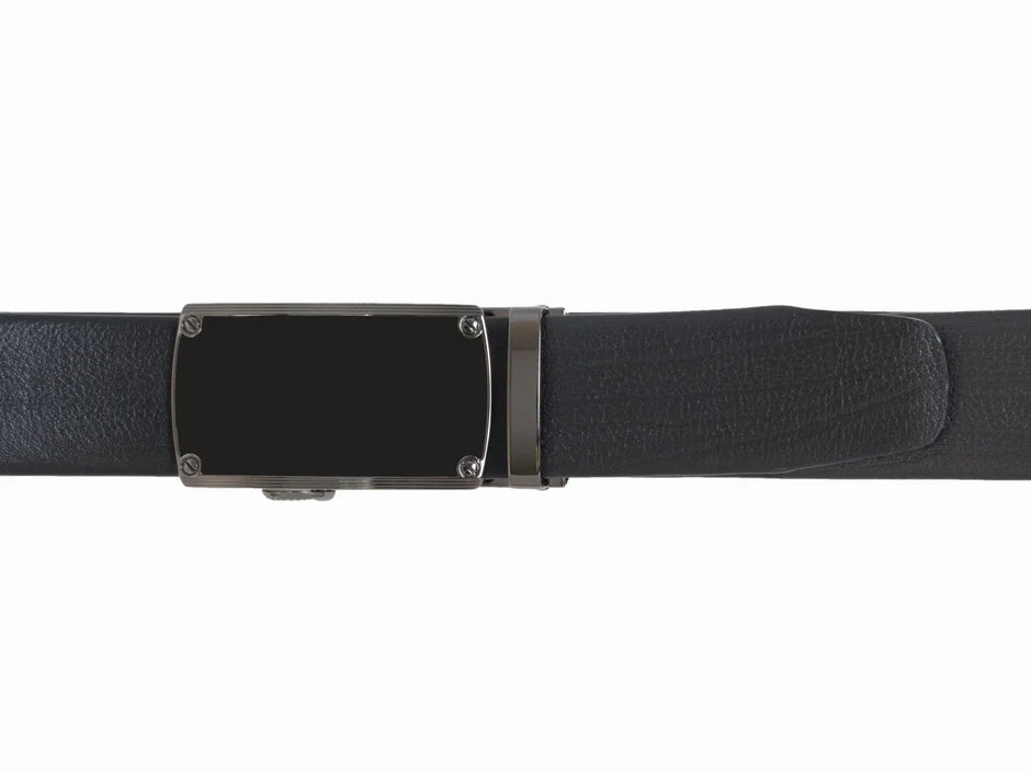 Ceinture CUSTOM LEATHER ajustable à cliquet (04-NOIR - 240876) MODÈLE: 10310
