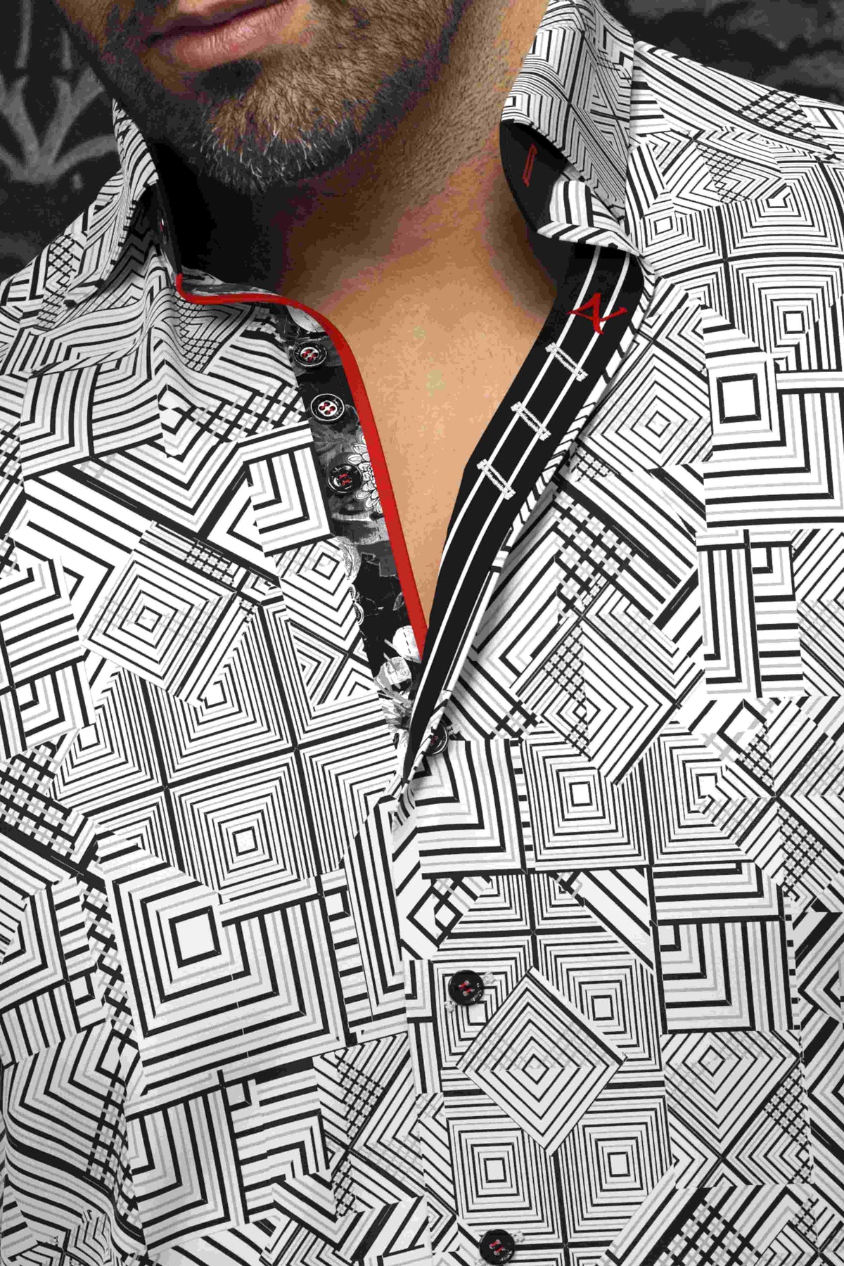 Chemise AU NOIR manches longues (WHITE - 240911) MODÈLE: ARIENZO