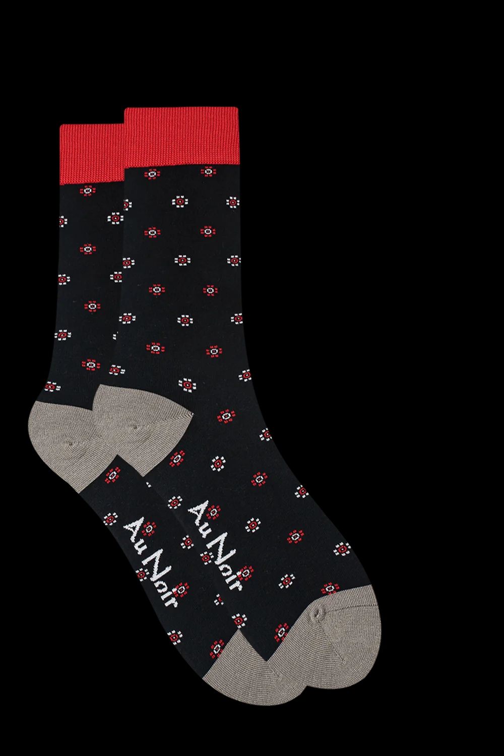 Bas à motif AU NOIR (BLACK/RED - 241520) MODÈLE: ANA-438