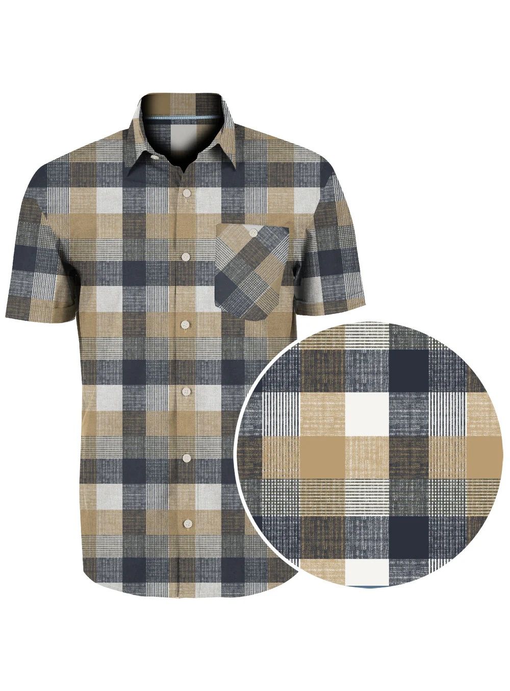 Chemise sport manches courtes POINT ZERO (ORGE (BARLEY) - 251558) MODÈLE: 7464500