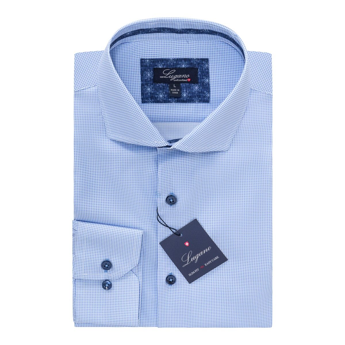 Chemise sport manches longues LUGANO (18-BLEU - 251698) MODÈLE: LG2539151