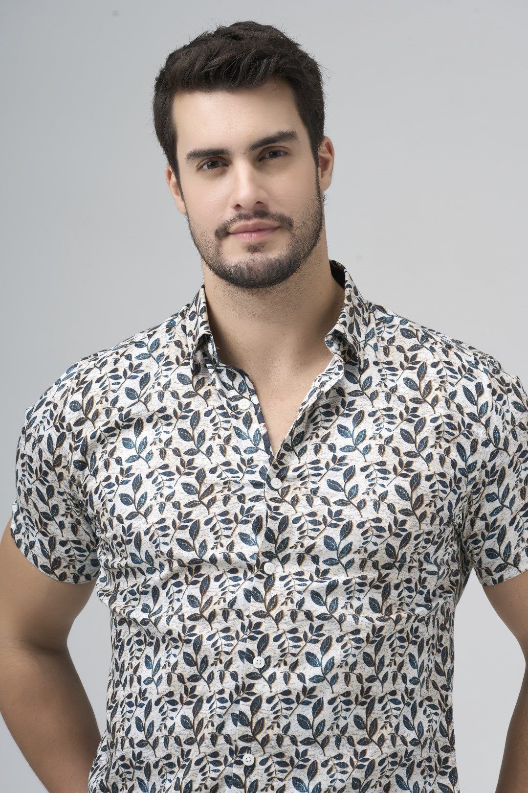 Chemise sport manches courtes LEO CHEVALIER (19-MARINE - 251890) MODÈLE: 624220