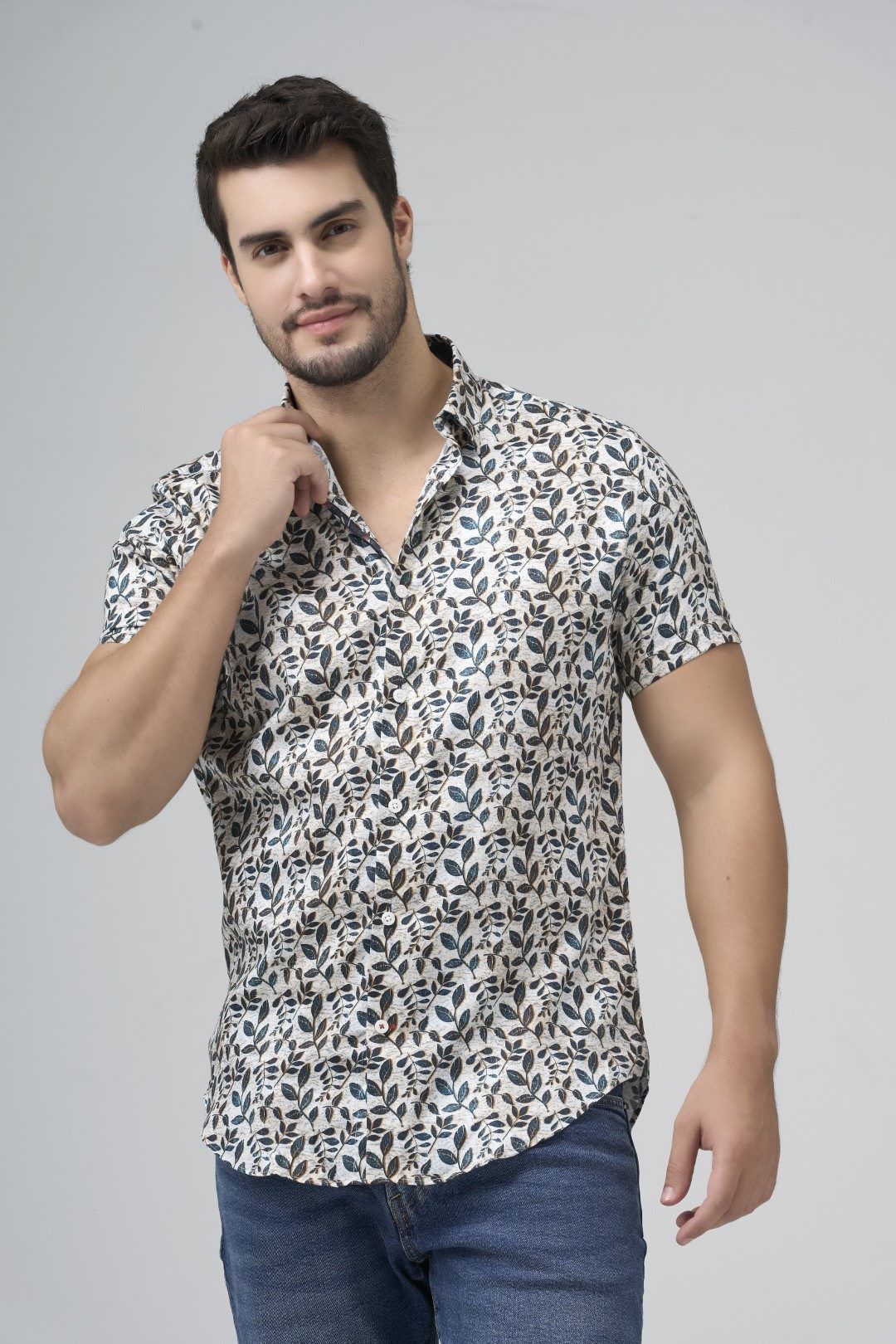 Chemise sport manches courtes LEO CHEVALIER (19-MARINE - 251890) MODÈLE: 624220