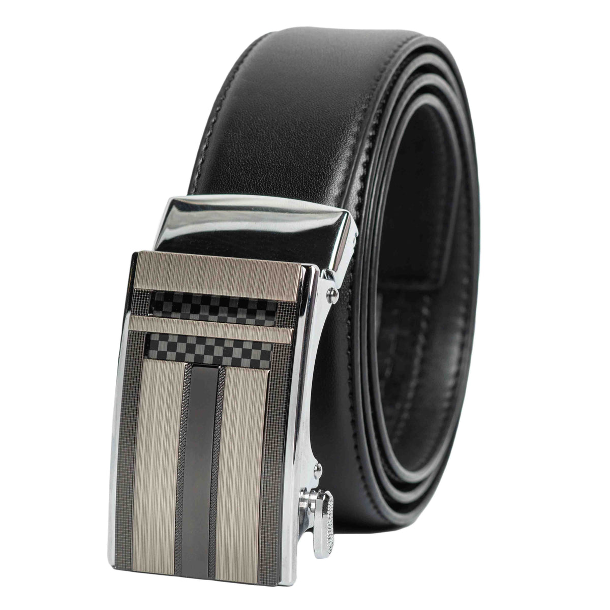 Ceinture à cliquet ajustable CUSTOM LEATHER (04-NOIR - 251929) MODÈLE: 10365