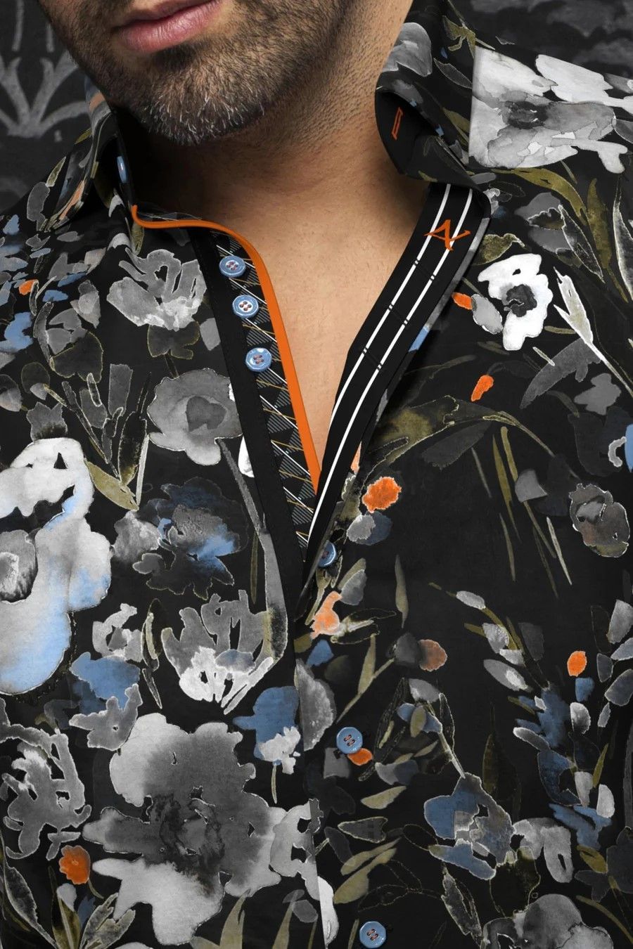 Chemise sport manches longues AU NOIR (NOIR - 251985) MODÈLE: SANFORD