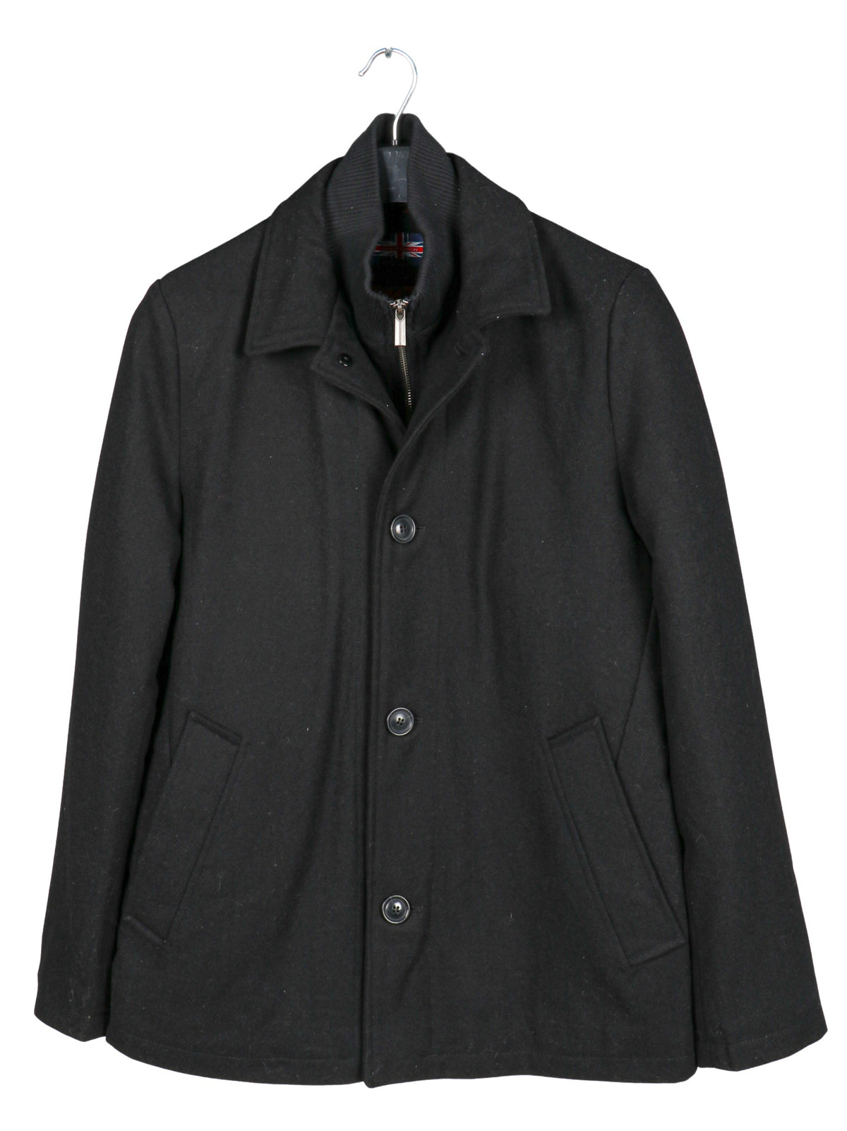 Manteau de lainage 3/4 SOUL of LONDON (001-NOIR - 252024) MODÈLE: SODC000414