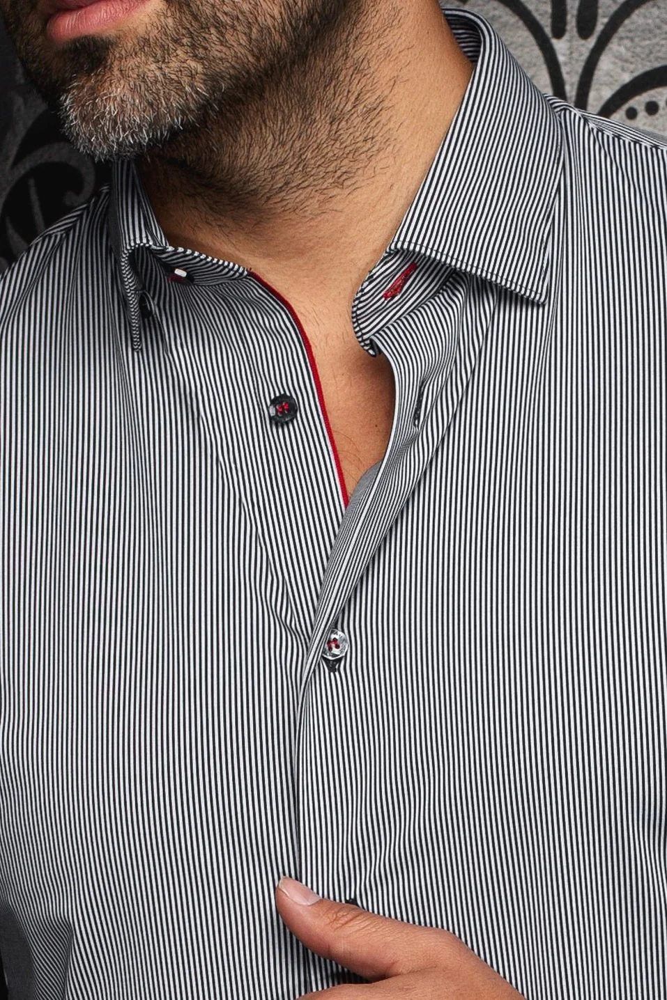 Chemise sport manches longues AU NOIR (NOIR - 252129) MODÈLE: VOLTA