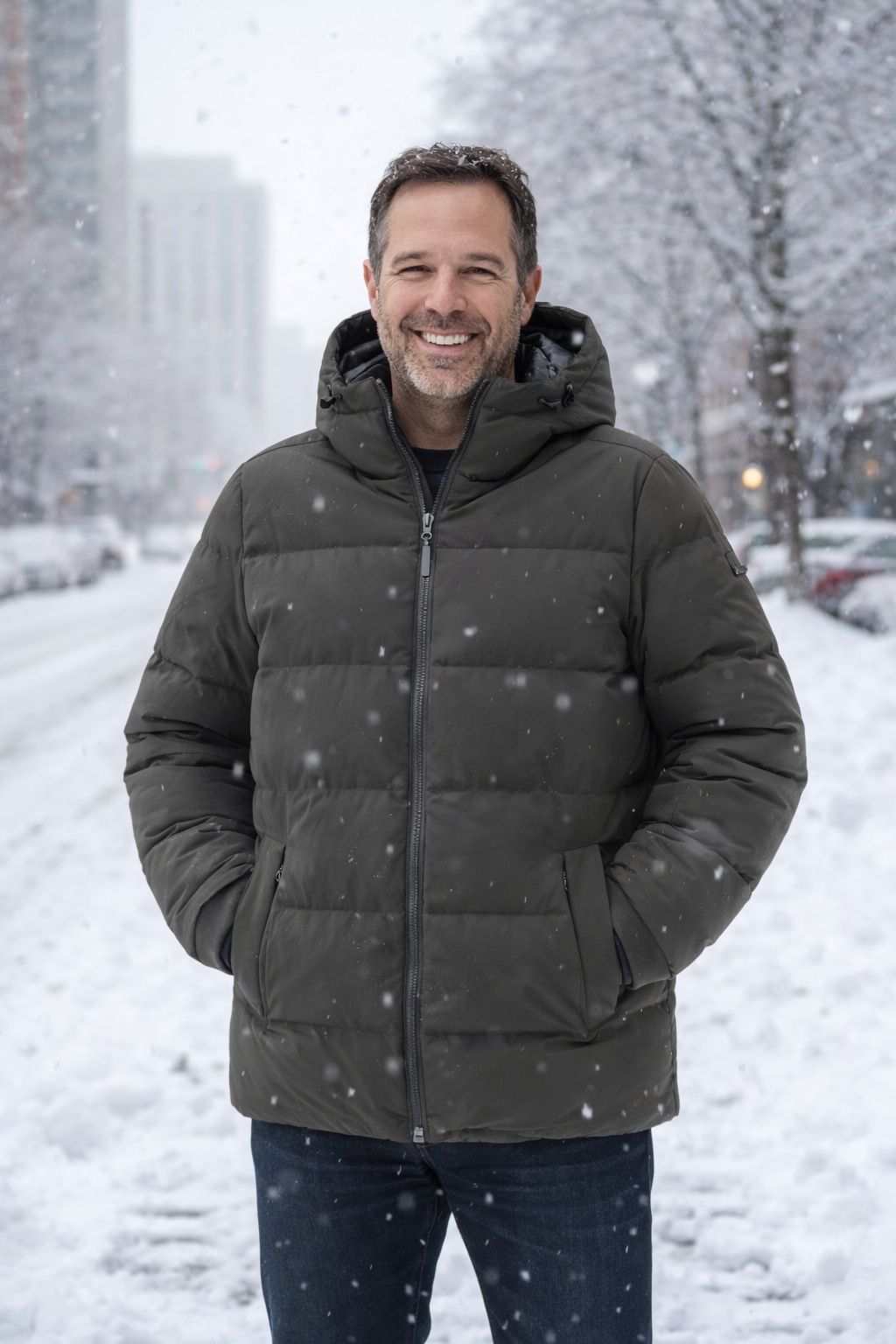 Manteau d'hiver avec capuchon PROJEK (OLIVE - 252195) MODÈLE: 147518