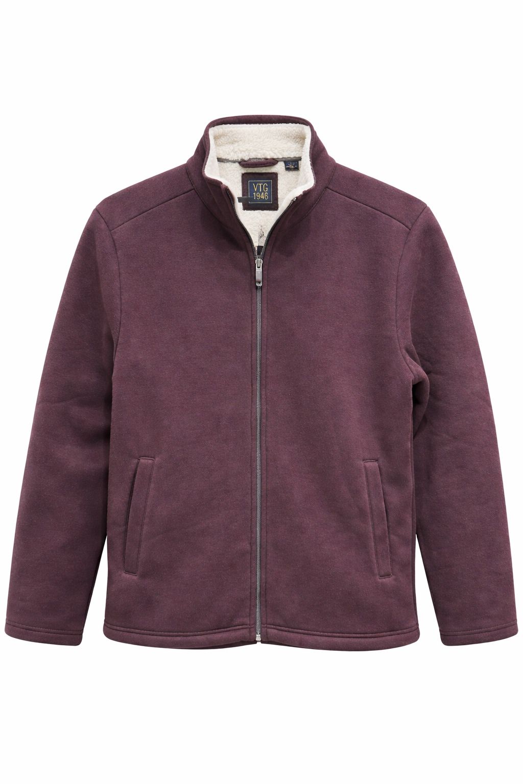 Cardigan zip style manteau VINTAGE 1946 (BRUN - 252278) MODÈLE: E431-02