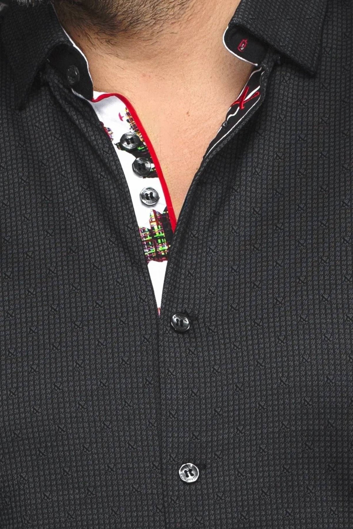 Chemise sport manches longues extensible AU NOIR (NOIR - 252292) MODÈLE: PALMA