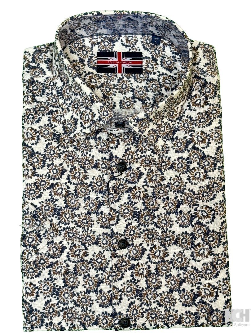 Chemise sport manches courtes SOUL of LONDON (401-MARINE - 262404) MODÈLE: SOSS261778