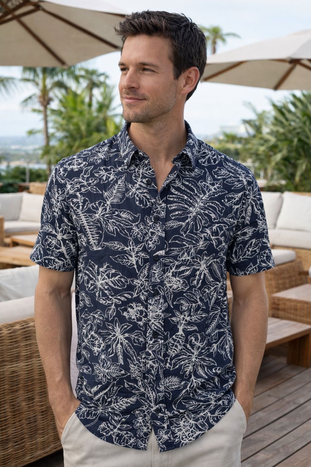 Chemise sport manches courtes LOIS (33-NAVY COMBO - 262413) MODÈLE: 1265