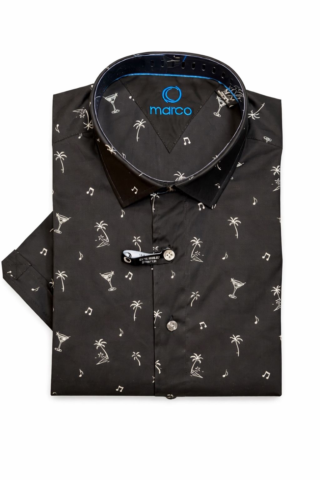 Chemise sport manches courtes MARCO (NOIR - 262447) MODÈLE: CH3807C