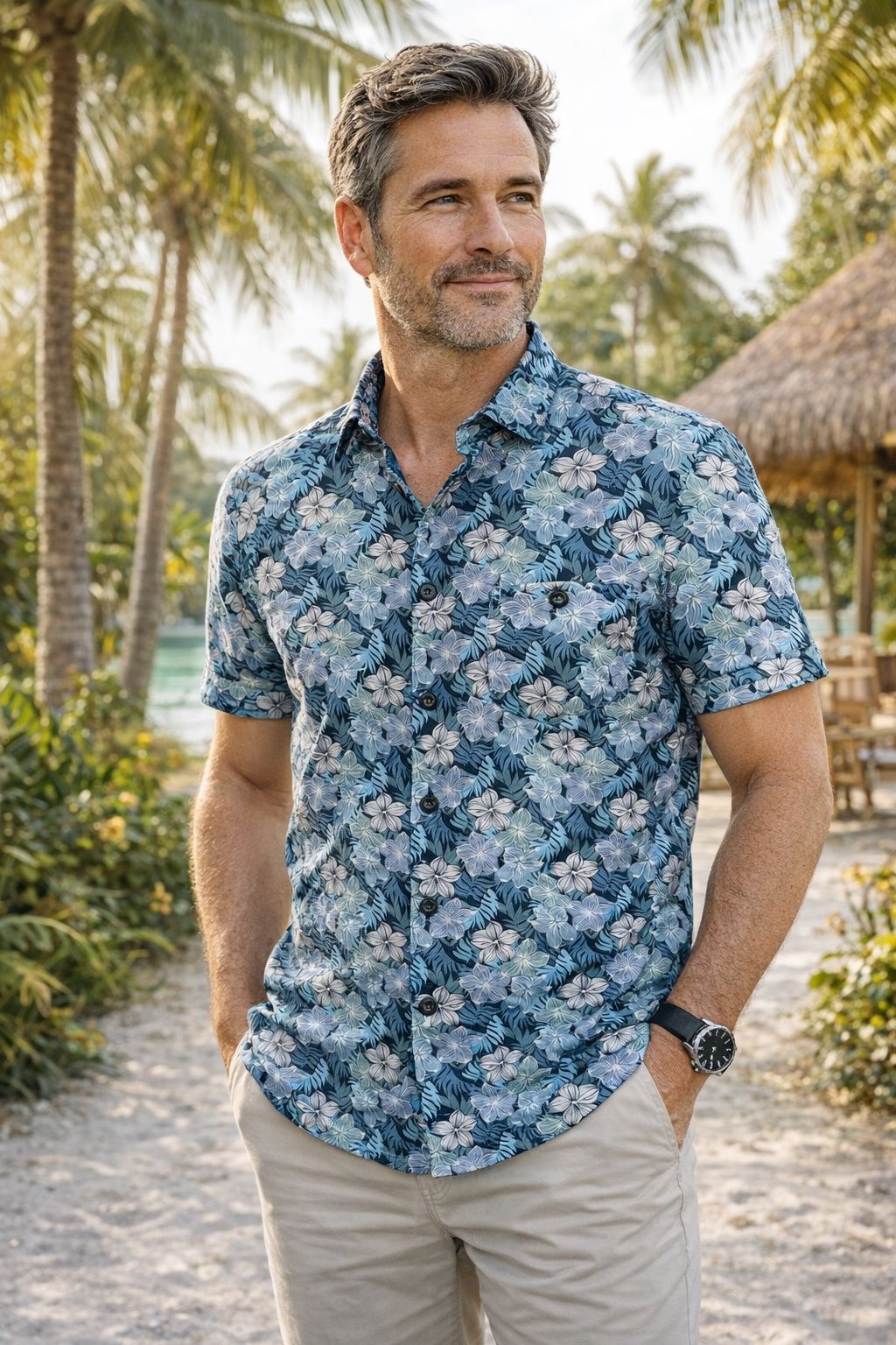 Chemise sport manches courtes MARCO (MARINE - 262449) MODÈLE: CH3860C