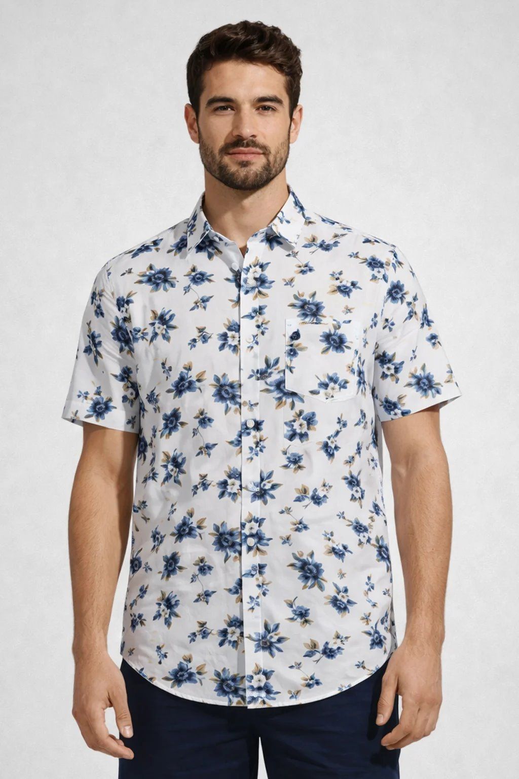 Chemise sport manches courtes LOIS (86-STEEL BLUE - 262556) MODÈLE: 1321