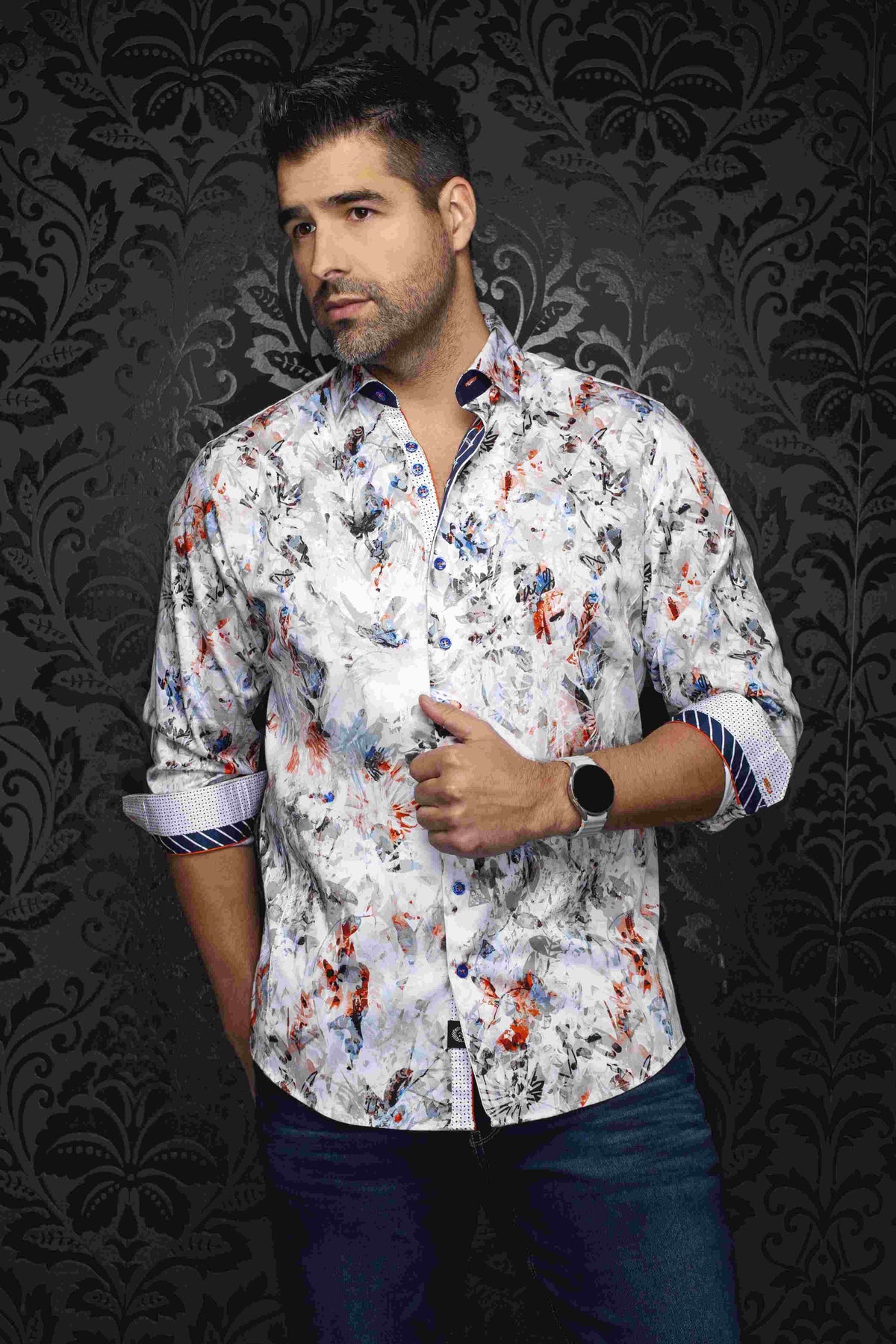 Chemise manches longues AU NOIR (WHITE - 262569) MODÈLE: CEBU