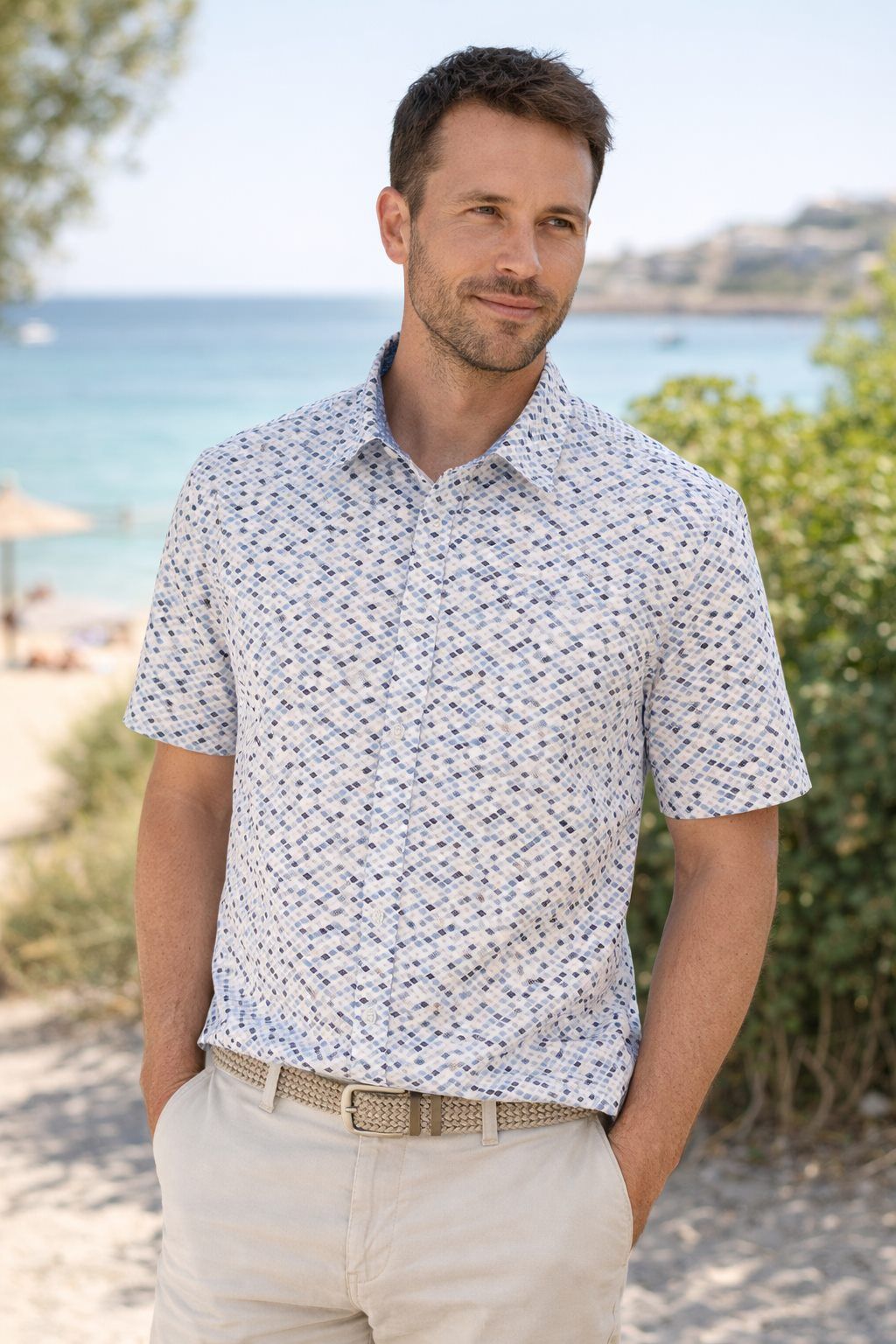 Chemise Manches Courtes ELDORADO (BLEU - 262584) MODÈLE: 2608