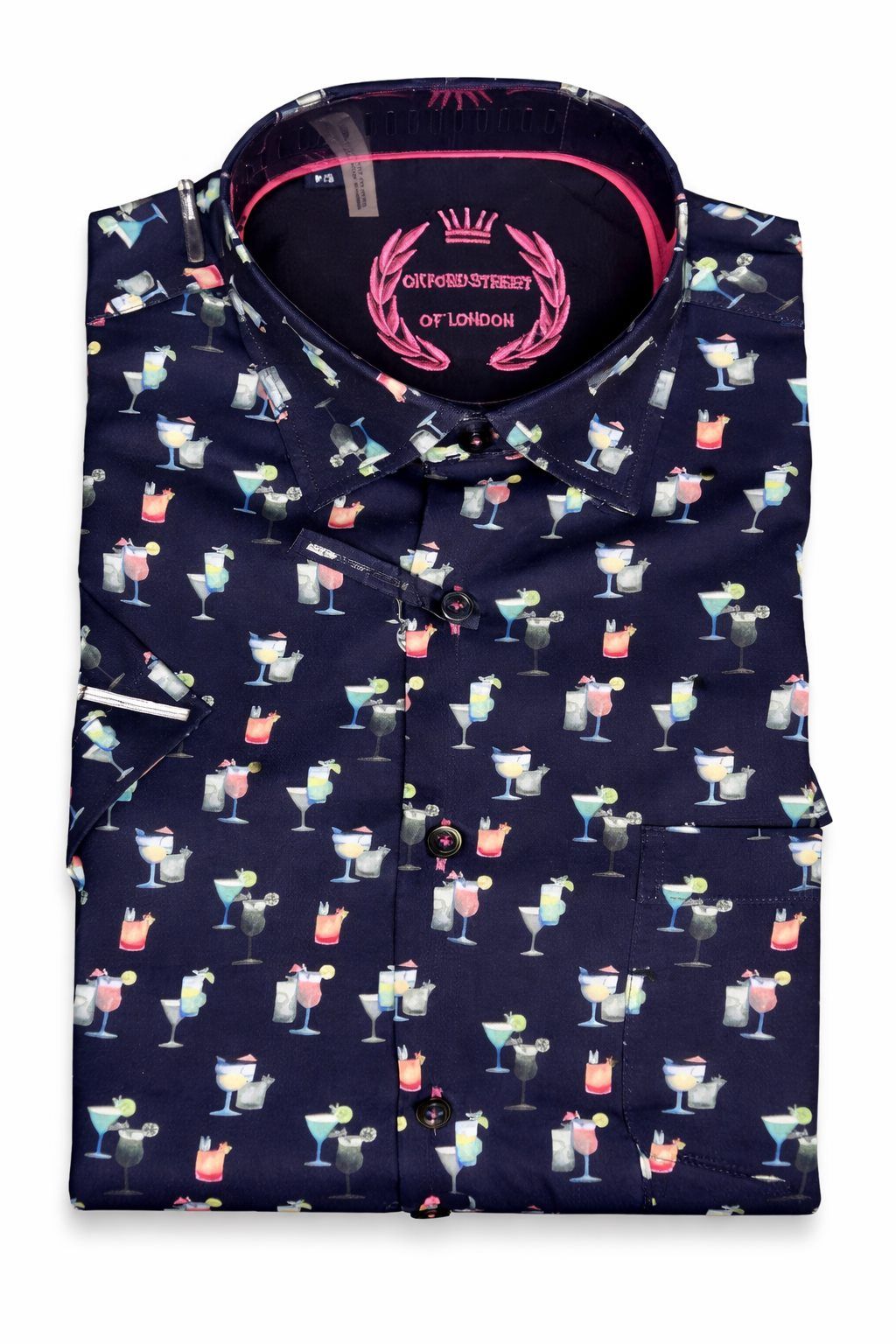 Chemise Manches Courtes BLACK ICE (MARINE - 262590) MODÈLE: S26OX4586