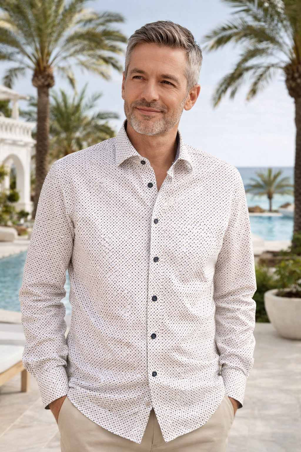 Chemise sport manches longues LUGANO (21-TAUPE - 262596) MODÈLE: LG2639209