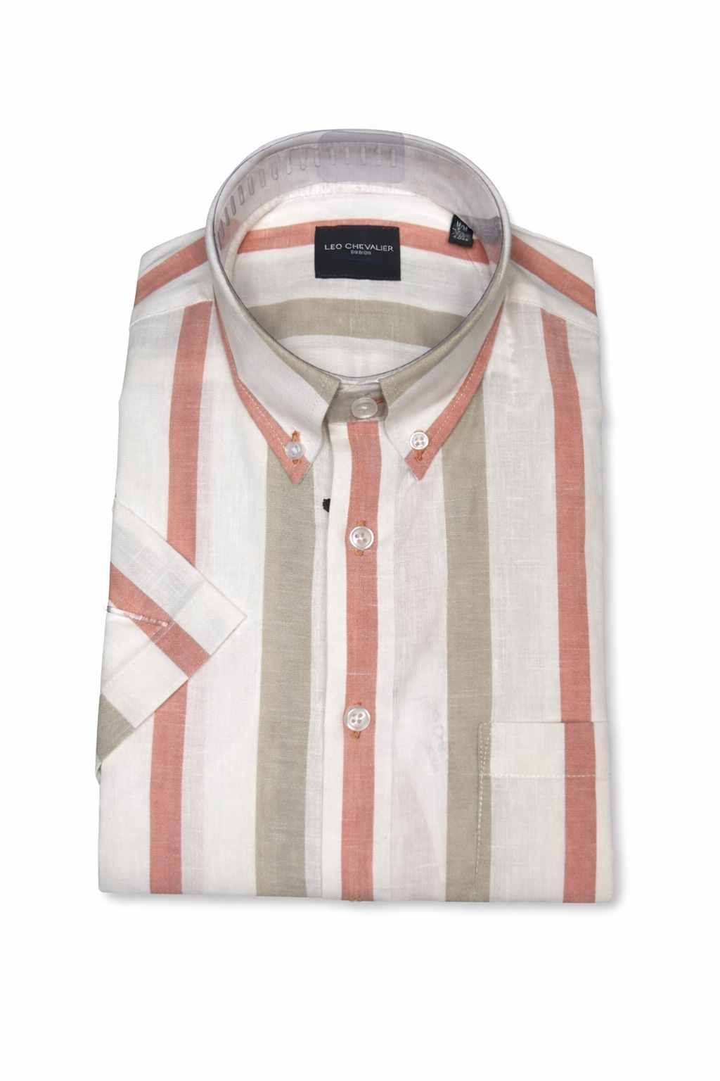 Chemise sport manches courtes LEO CHEVALIER (74-ORANGE - 262606) MODÈLE: 626311