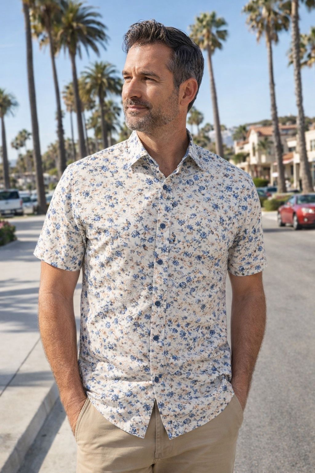 Chemise sport manches courtes OXFORD STREET (LIGHT BLUE - 262619) MODÈLE: S26OX4550