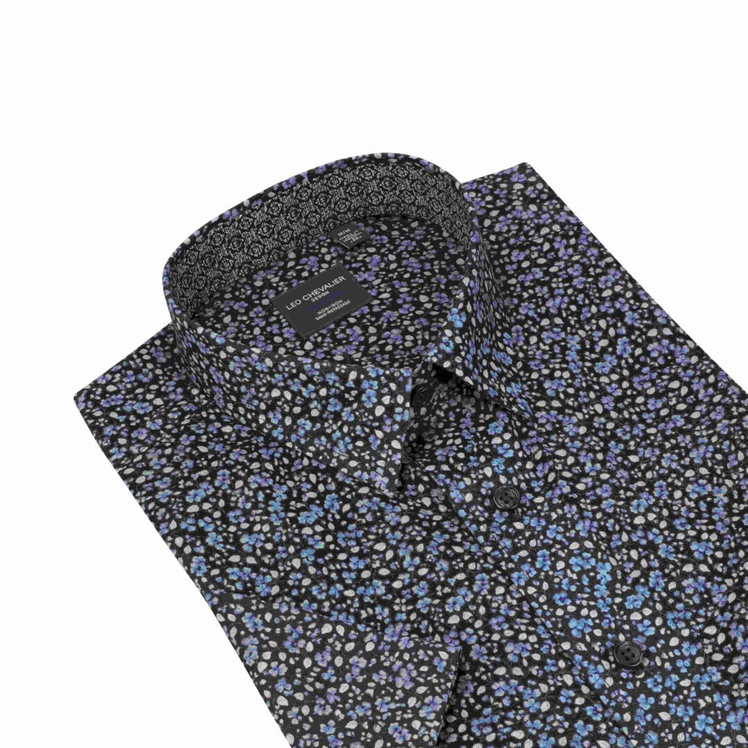 Chemise Manches Courtes LEO CHEVALIER (19-MARINE - 262668) MODÈLE: 626362