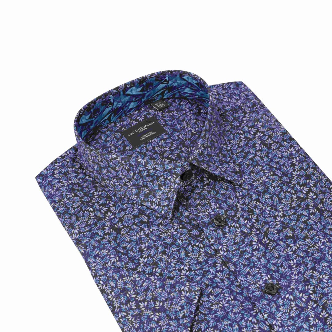 Chemise Manches Courtes LEO CHEVALIER (19-MARINE - 262669) MODÈLE: 623372
