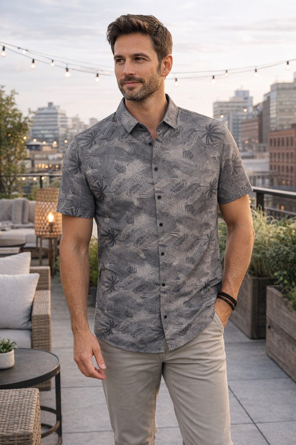 Chemise Manches Courtes SCALA MILANO (002-GRIS - 262671) MODÈLE: SFL-56303