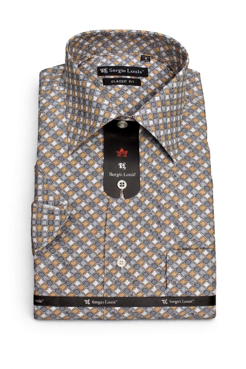Chemise Manches Courtes SERGIO LOUIS (003-CHARCOAL - 262675) MODÈLE: YS-56485K