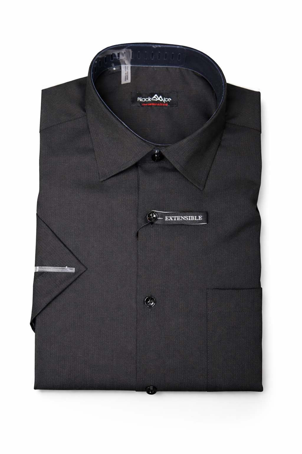 Chemise sport manches courtes unis BLACK ICE (NOIR - 262706) MODÈLE: S26BIS4100