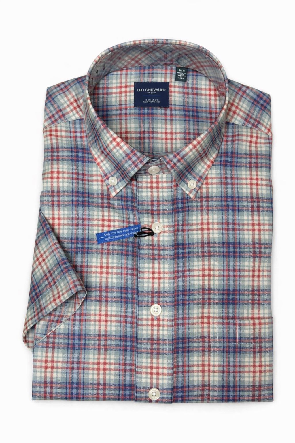 Chemise Manches Courtes LEO CHEVALIER (4500-ROSE/BLEU - 262719) MODÈLE: 626343