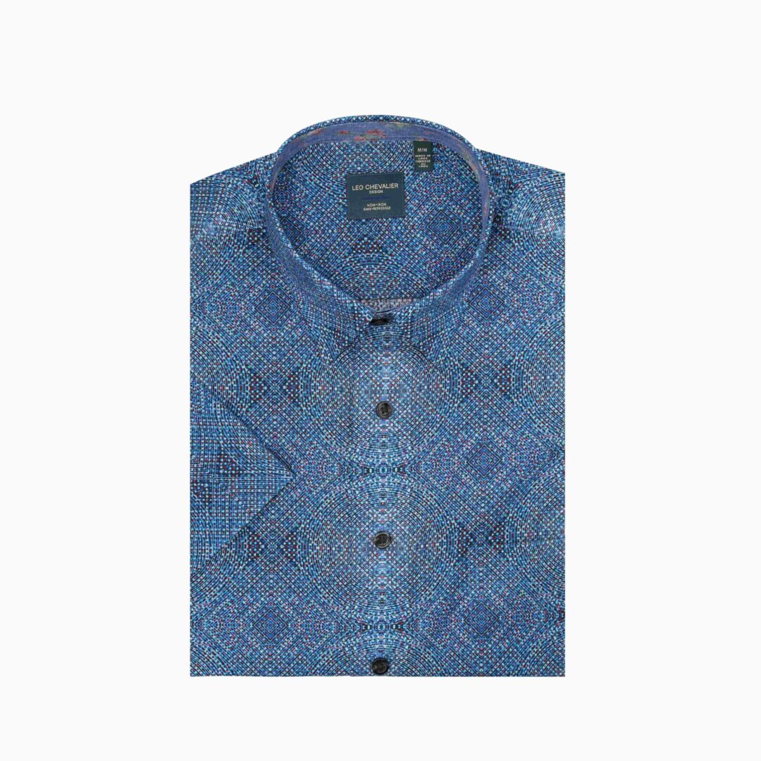 Chemise sport manches courtes LEO CHEVALIER (16-BLEU - 262734) MODÈLE: 626353
