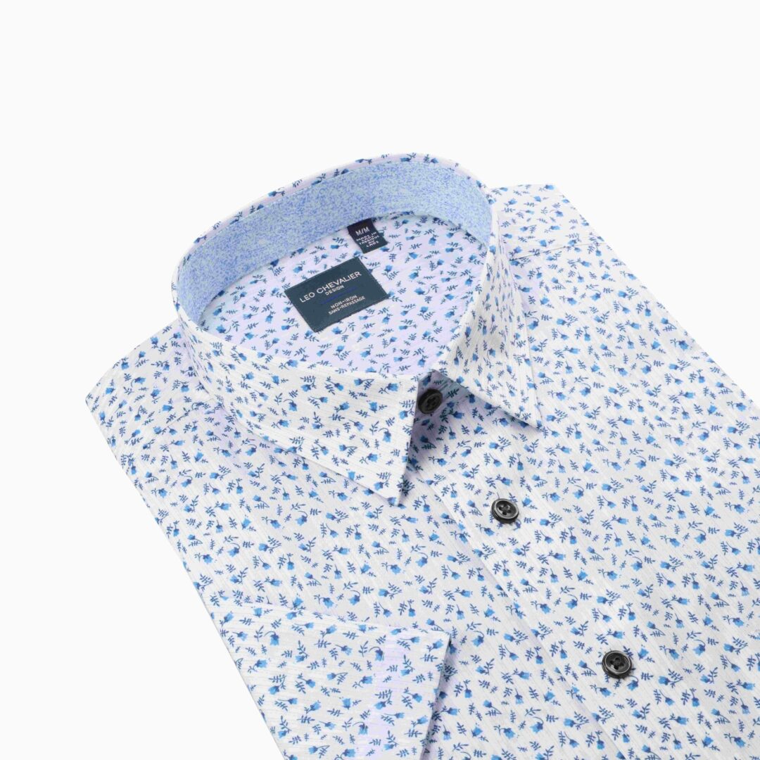 Chemise sport manches courtes LEO CHEVALIER (16-BLEU - 262736) MODÈLE: 626373