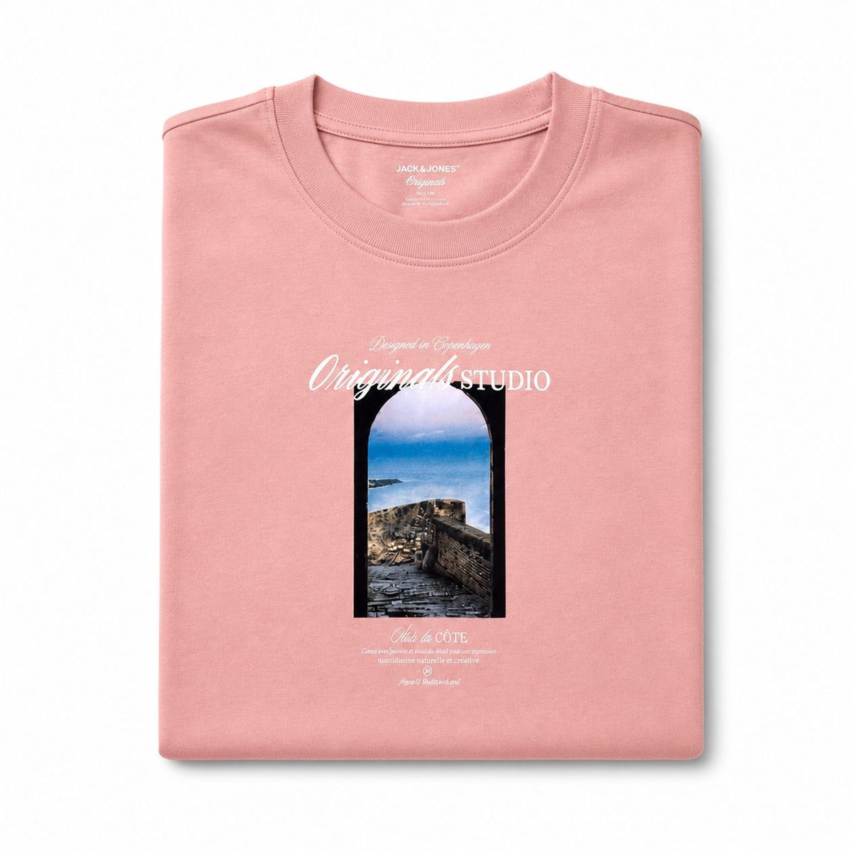 T-shirt imprimé manches courtes JACK & JONES (PECHE - 262738) MODÈLE: 12291022