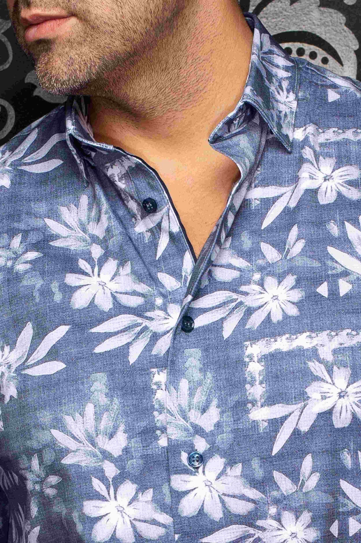 Chemise Manches Longues AU NOIR (DENIM - 262742) MODÈLE: TRAVIS
