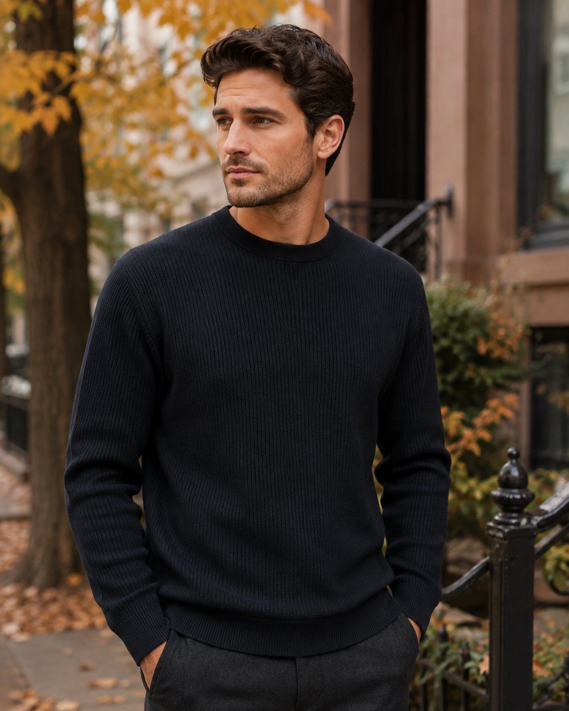CHANDAL COL ROND JACK & JONES (NOIR - 262832) MODÈLE: 12301707