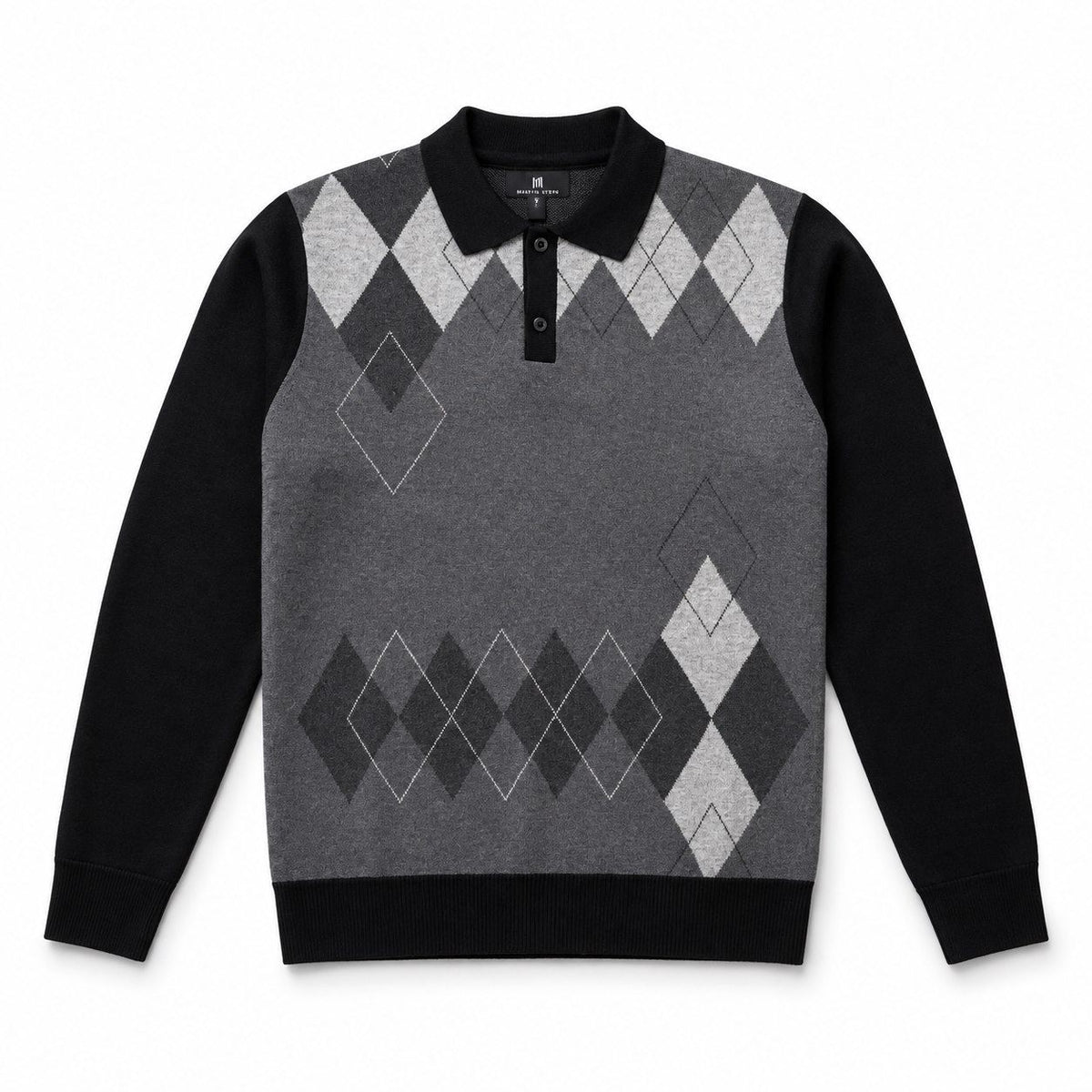 POLO MANCHES LONGUES MARCO DONATELI (GRIS - 262849) MODÈLE: 2515