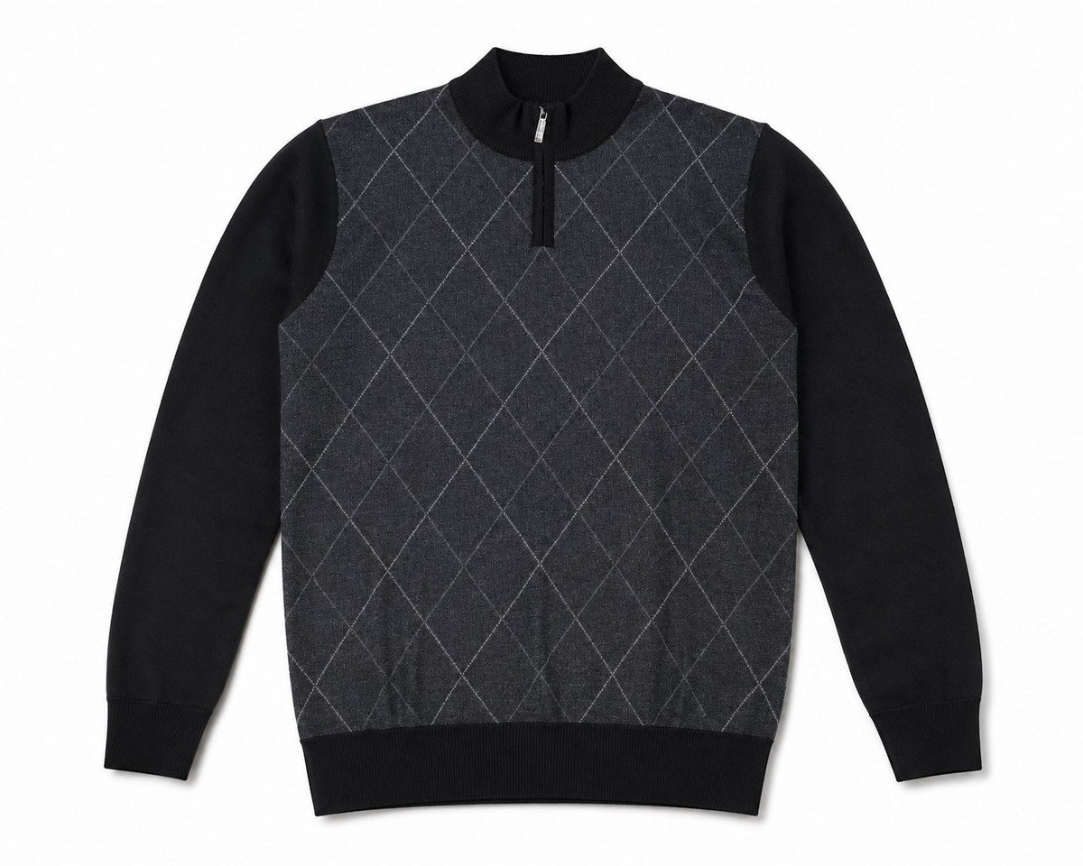 MOCK ZIP MARCO DONATELI (NOIR - 262850) MODÈLE: 2510