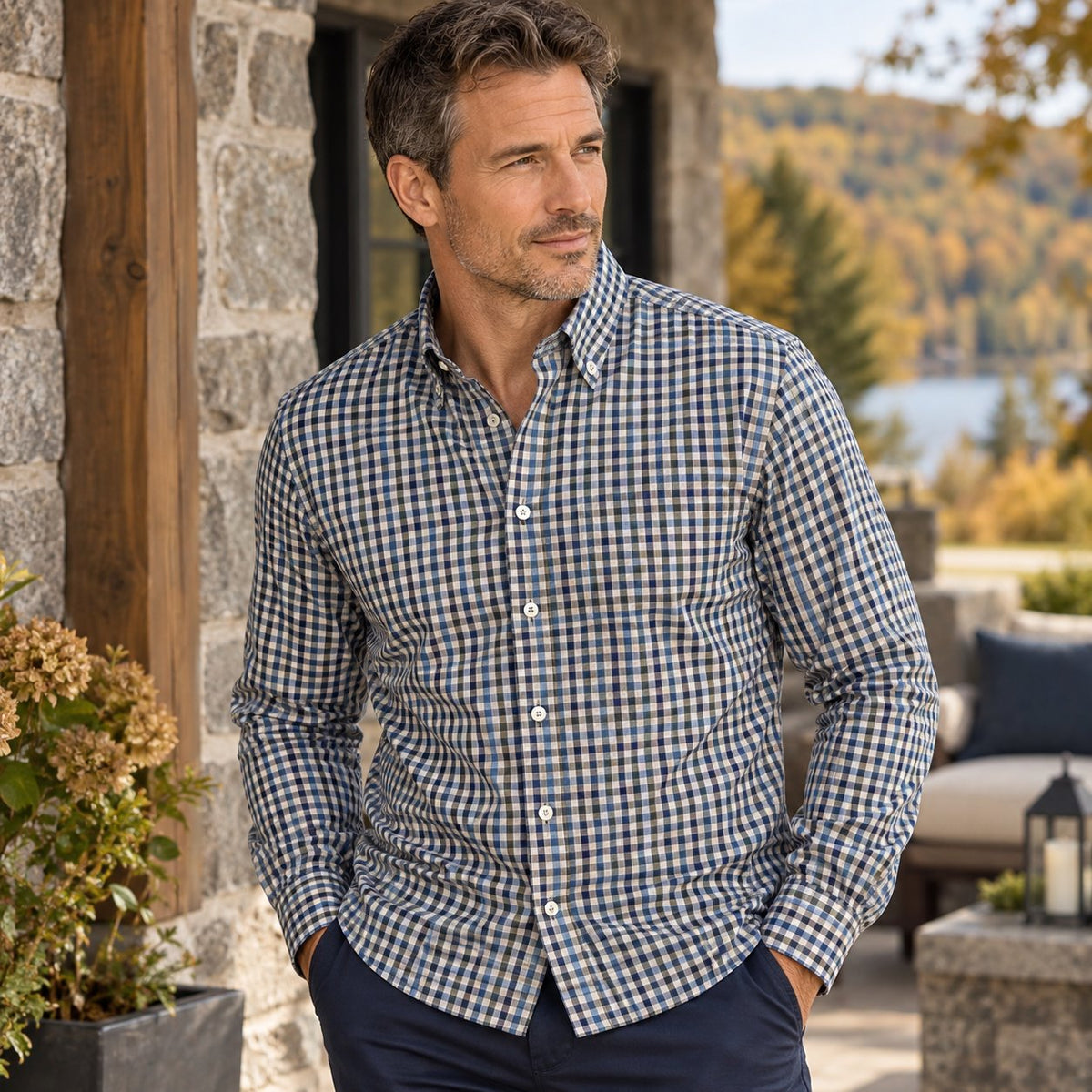 Chemise sport manches longues JOHN FORSYTH (DKY - 262865) MODÈLE: 9301L