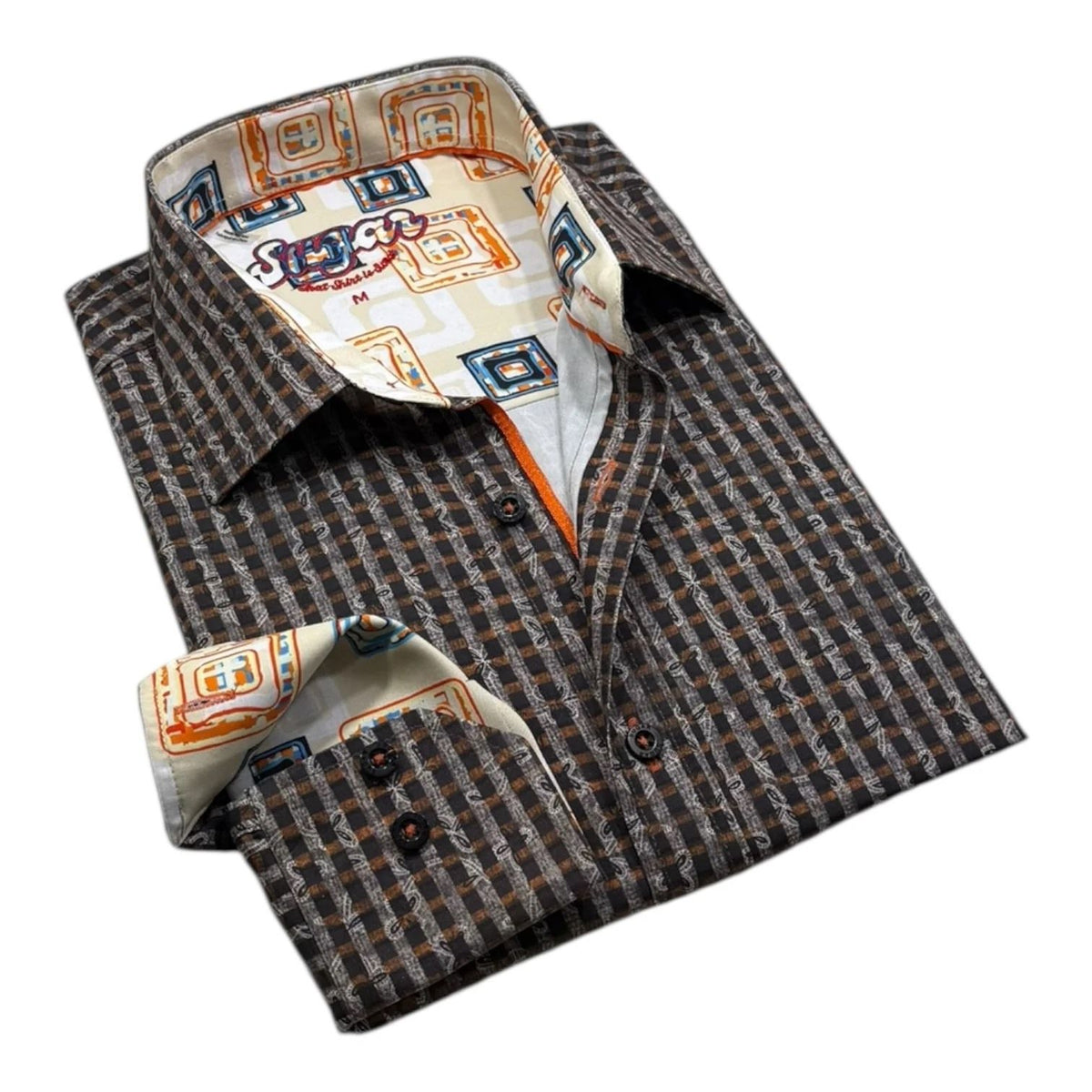 CHEMISE MANCHES LONGUES SUGAR (COGNAC - 262869) MODÈLE: TRELLIS