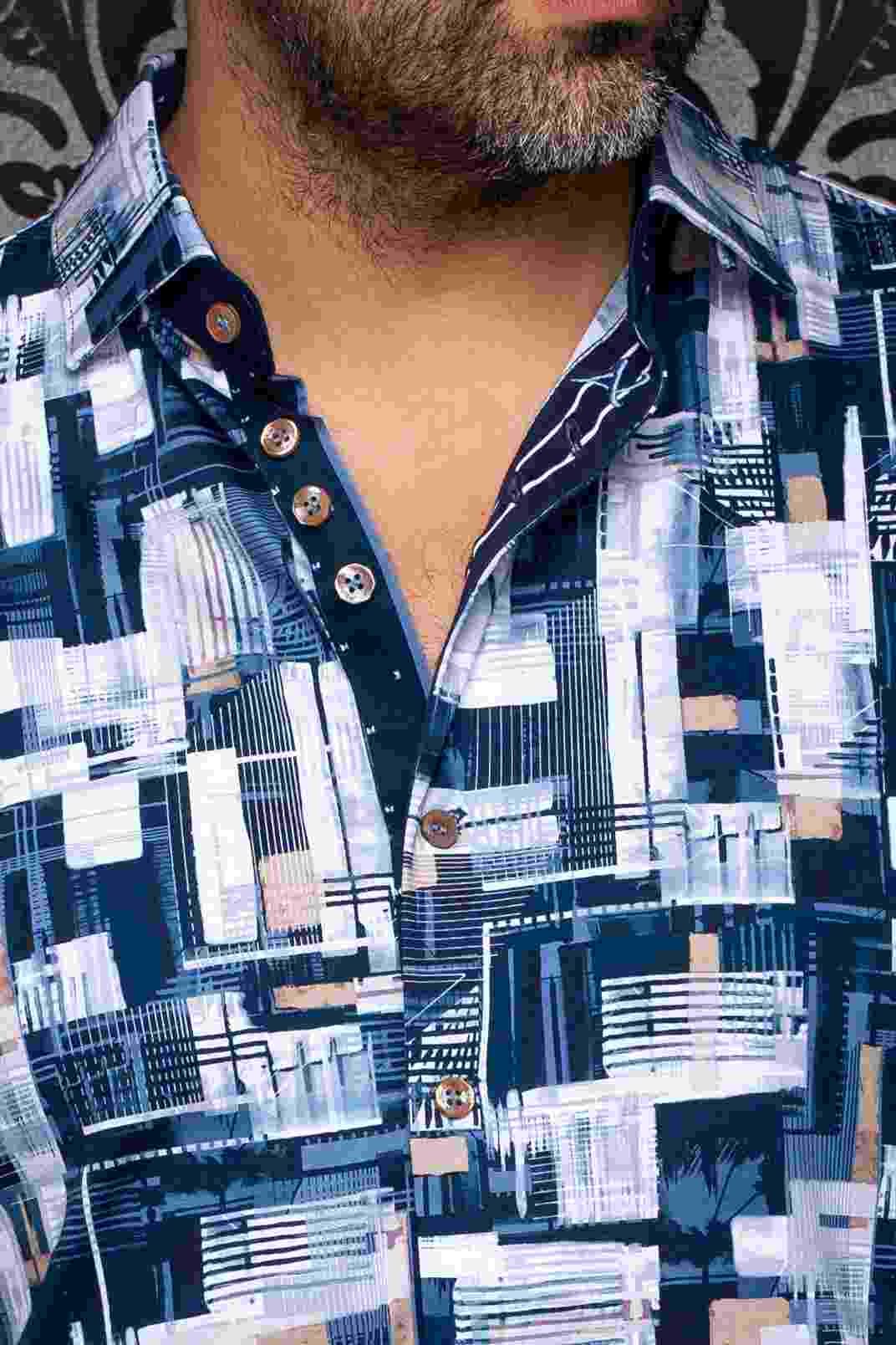 CHEMISE MANCHES LONGUES AU NOIR (NAVY - 262871) MODÈLE: LAREDO