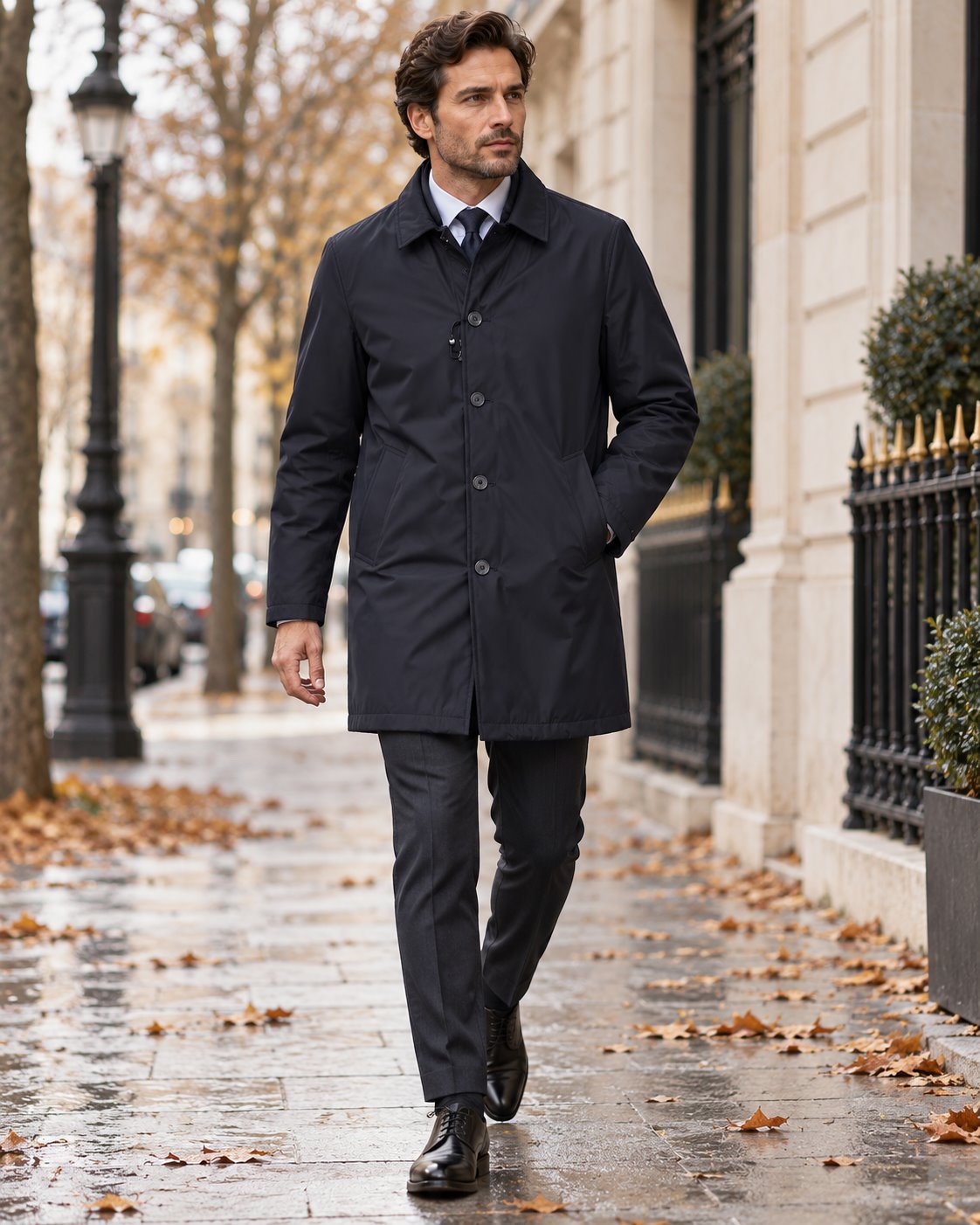 PARKA 3/4 VICTOR EMMANUEL (072 BLACK - 262883) MODÈLE: 41OLIVER2501V
