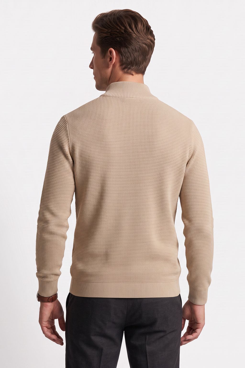 MOCK ZIP LOIS TAUPE (14-TAUPE - 262897) MODÈLE: 1356