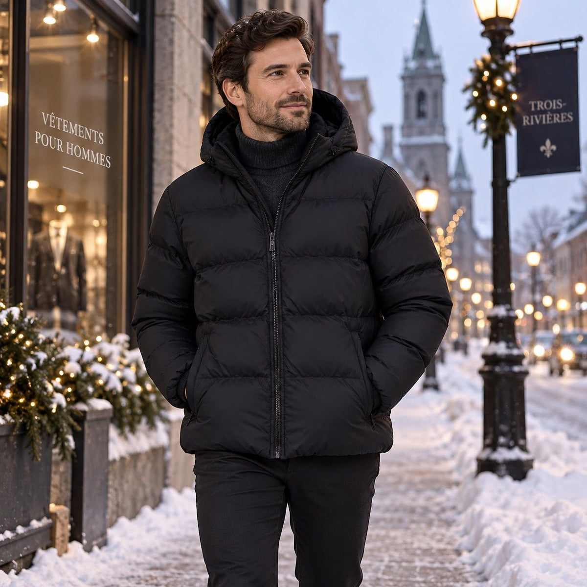 MANTEAU HIVER MARCO DONATELI (NOIR - 262900) MODÈLE: 396